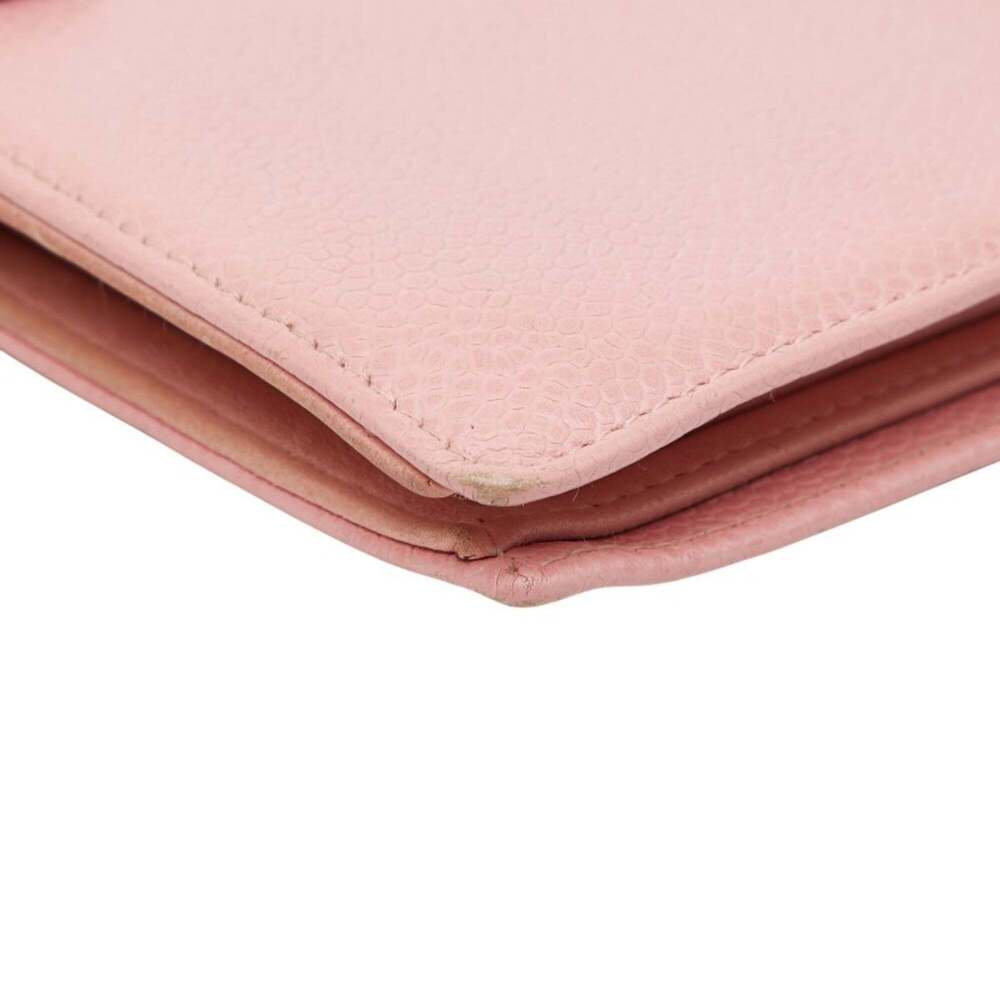 CHANEL Pink Caviar Leather Logo Wallet - Picture 6 of 13